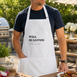 Funny Custom BBQ & Cooking Gift for Husband Adult Apron