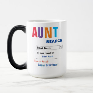 Funny Custom Best Aunt Gift Color Morph Mug