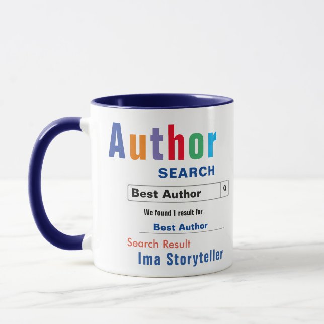 Funny Custom Best Author Mug (Left)