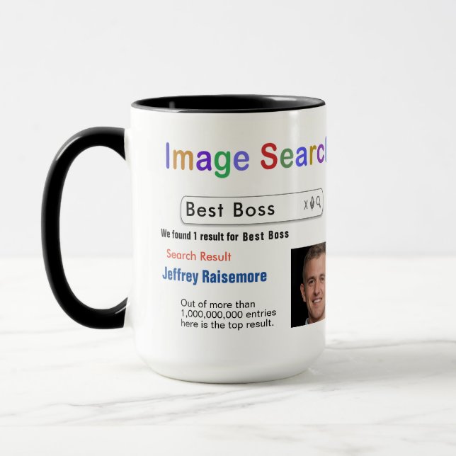 Funny Custom Best Boss Search Gift Mug (Left)
