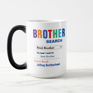 Funny Custom Best Brother Gift Color Morph Mug