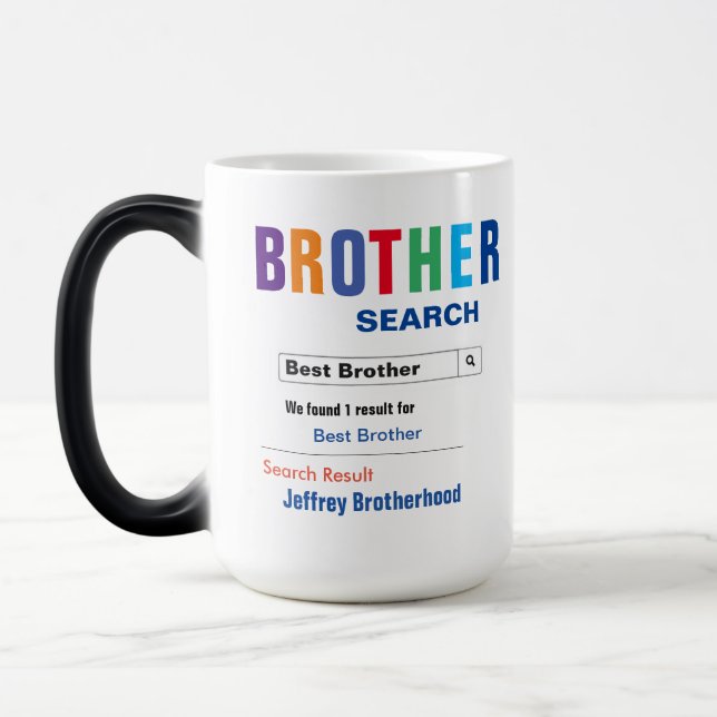 Funny Custom Best Brother Gift Color Morph Mug (Left)