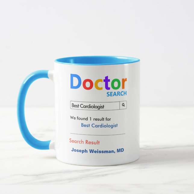 Funny Custom Best Cardiologist Gift Mug (Left)