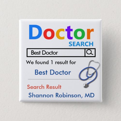 Funny Custom Best Doctor Gift Button