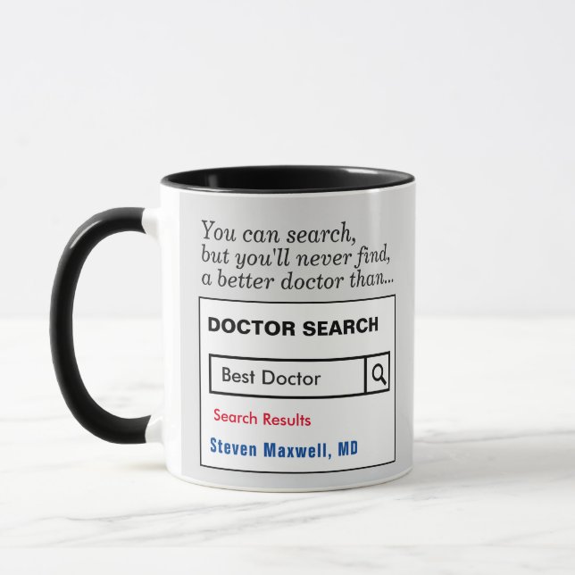 Funny Custom Best Doctor Gift Mug (Left)