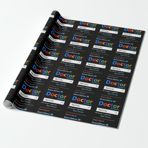 Funny Custom Best Doctor Gift Wrapping Paper