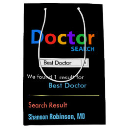 Funny Custom Best Doctor Medium Gift Bag