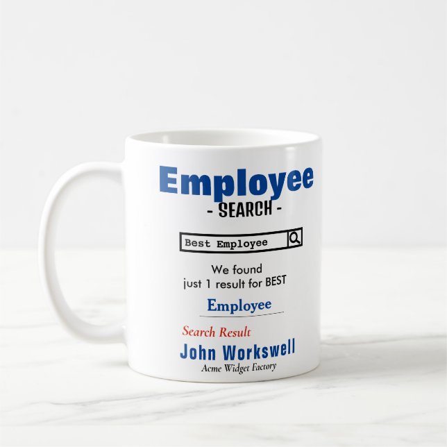Funny Custom Best Employee Mug (Left)