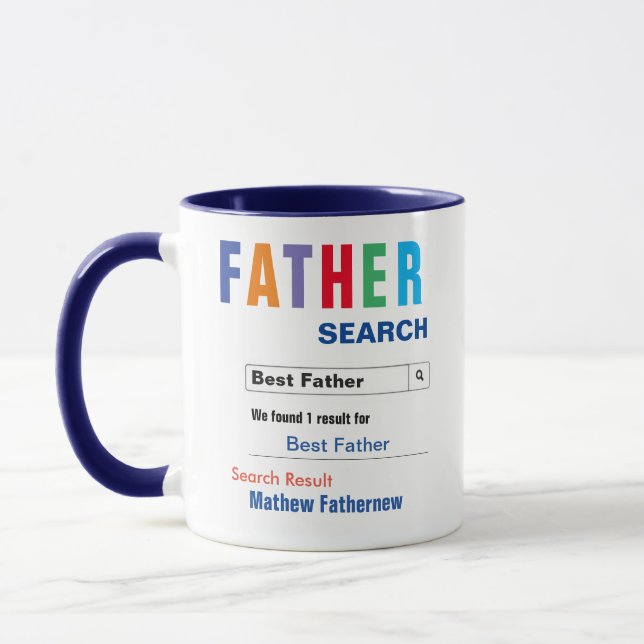 Funny Custom Best Father Gift Mug (Left)