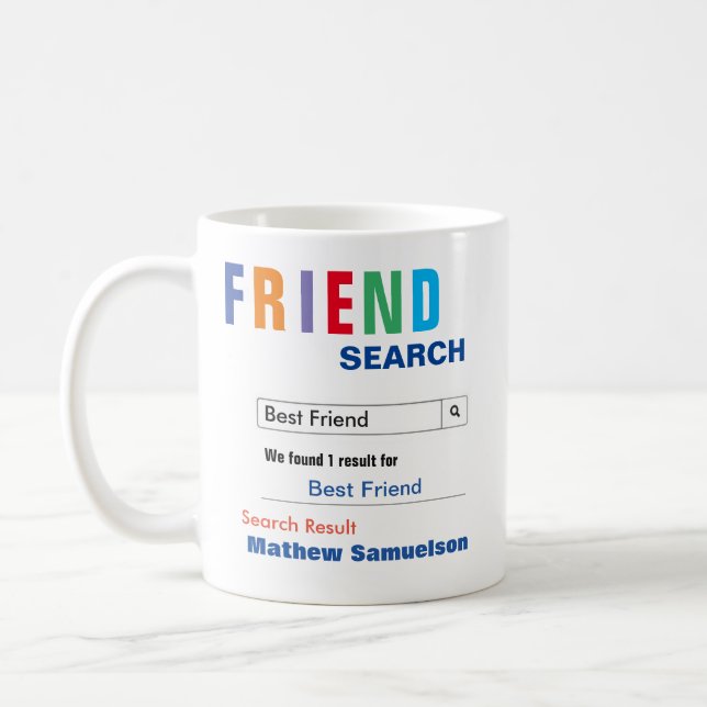 Funny Custom Best Friend Gift Coffee Mug (Left)