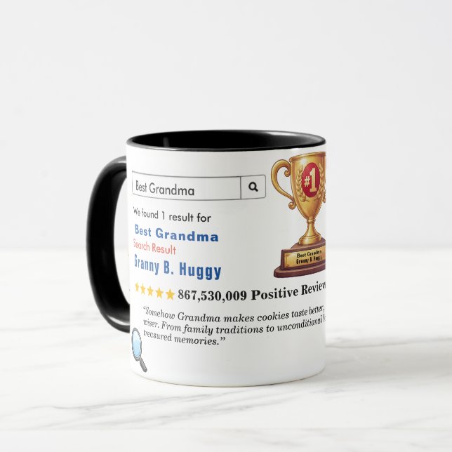 Funny Custom Best Grandma Mug (Front Left)