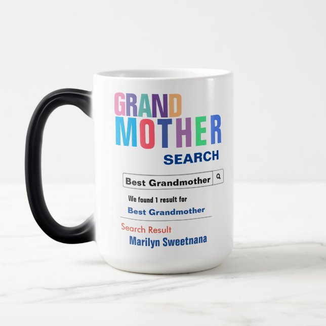 Funny Custom Best Grandmother Gift Color Morph Mug (Left)