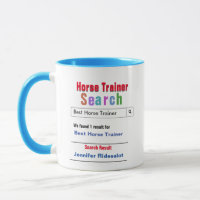 Funny Custom Best Horse Trainer Gift Mug