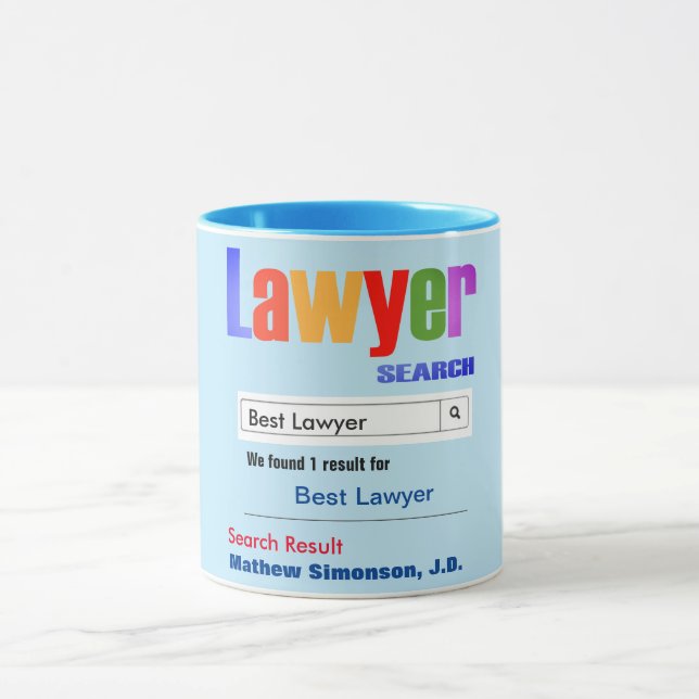 Funny Custom Best Lawyer Gift Mug (Center)