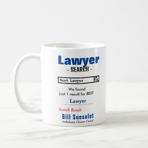 Funny Custom Best Lawyer Mug