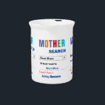 Funny Custom Best Mom Gift Beverage Pitcher<br><div class="desc">Customize this funny custom best mom gift mug to make a gift they will love. Great gift for mothers,  step-mothers and more!!</div>