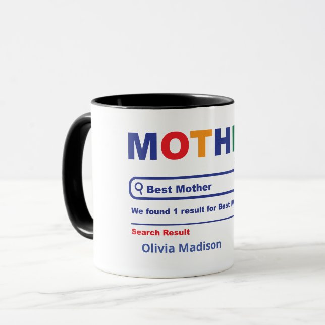 Funny Custom Best Mom Gift Mug (Front Left)