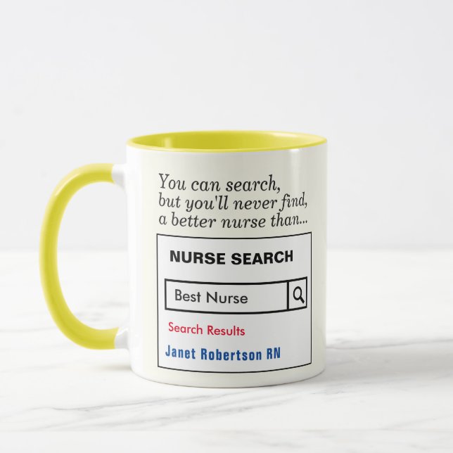 Funny Custom Best Nurse Gift Mug (Left)