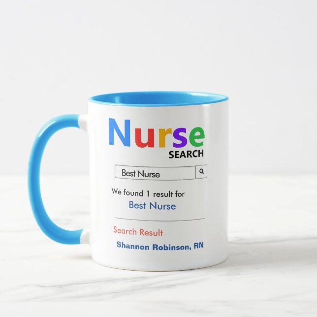 Funny Custom Best Nurse Gift Mug (Left)