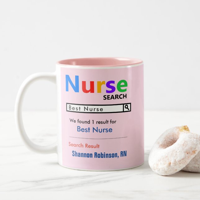 Funny Custom Best Nurse Gift Mug (With Donut)