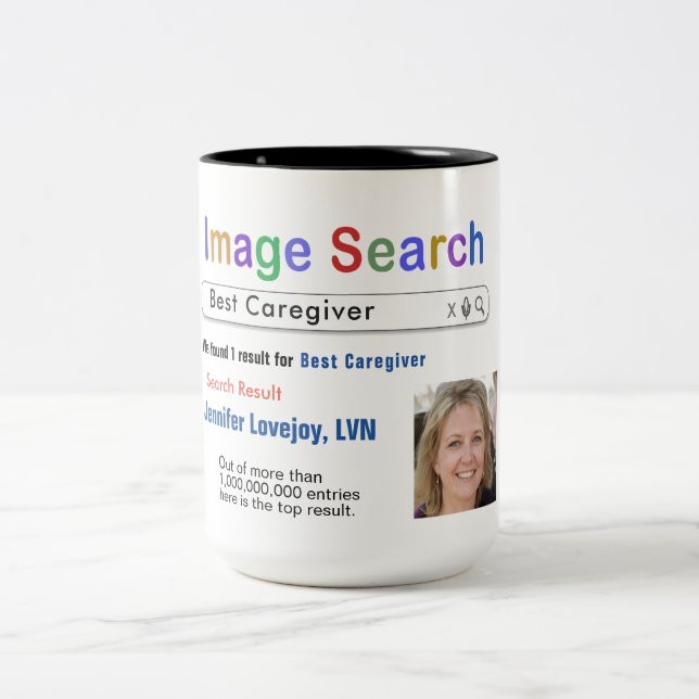 Funny Custom Best Nurse Search Gift Mug (Center)