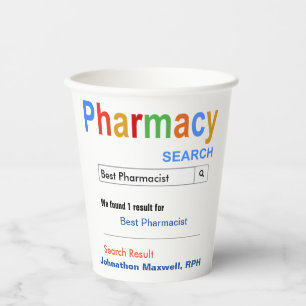 Funny Custom Best Pharmacist Gift Paper Cups