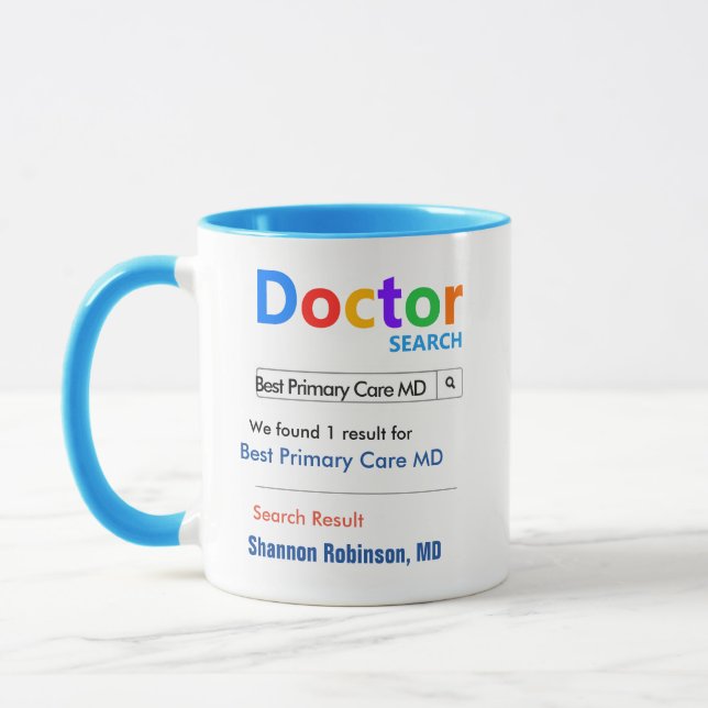 Funny Custom Best Primary Care Doctor Mug (Left)
