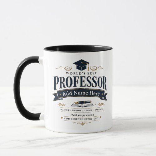Funny Custom Best Professor Gift Mug