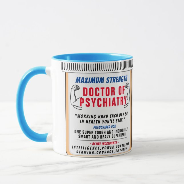 Funny Custom Best Psychiatrist Gift Mug (Left)