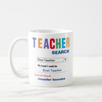 Funny Custom Best Teacher Gift Coffee Mug by AZEZcom at Zazzle