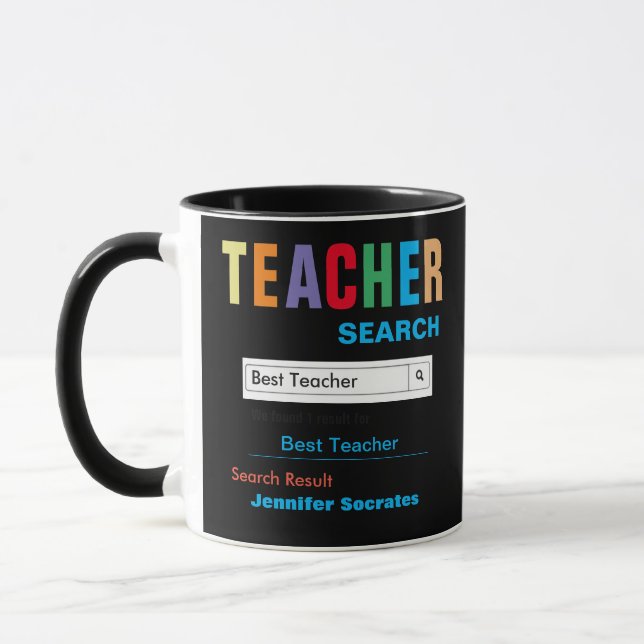 Funny Custom Best Teacher Gift Mug (Left)