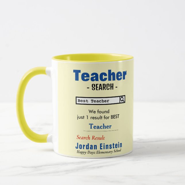 Funny Custom Best Teacher Mug (Left)