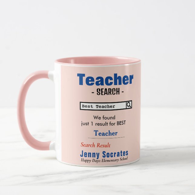 Funny Custom Best Teacher Mug (Left)