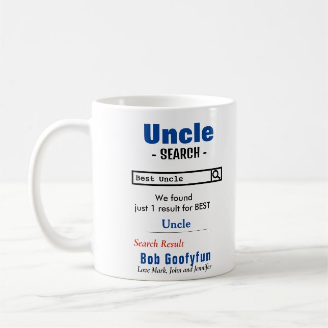 Funny Custom Best Uncle Mug (Left)