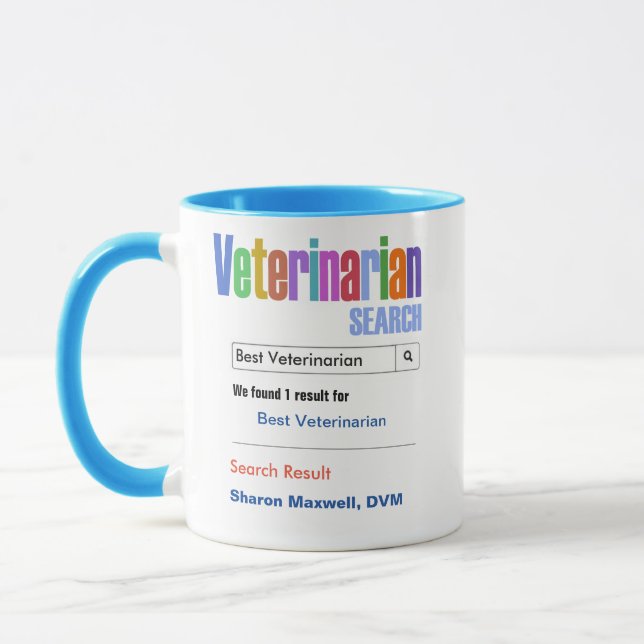 Funny Custom Best Veterinarian Gift Mug (Left)