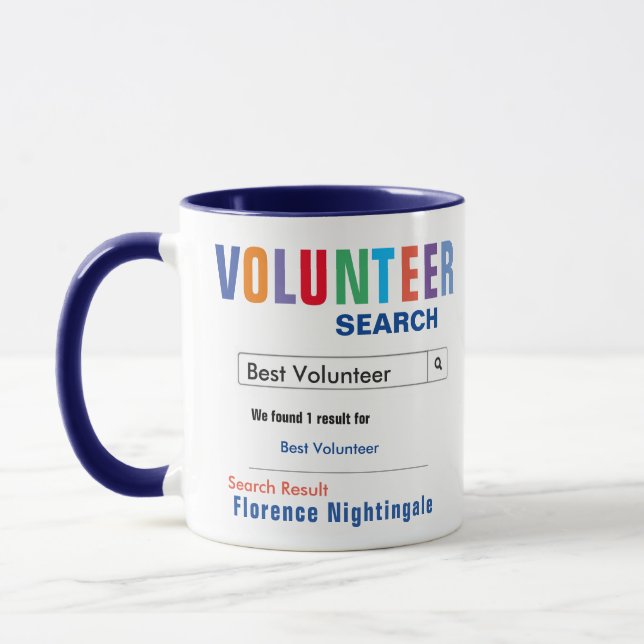 Funny Custom Best Volunteer Gift Mug (Left)