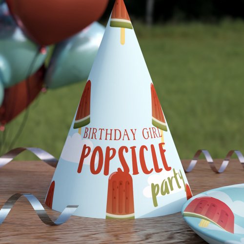 Funny Custom Birthday Girl Popsicle Party Hat