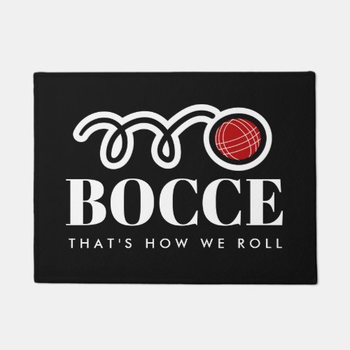 Funny custom bocce ball doormat for bocci player