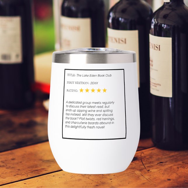 Funny Custom Book Club Thermal Wine Tumbler (Creator Uploaded)