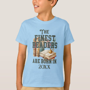 Funny Custom Book Lover Birth Year Birthday T-Shirt