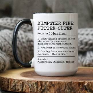 Funny Custom Boss Gift, Dumpster Fire Putter-Outer Mug