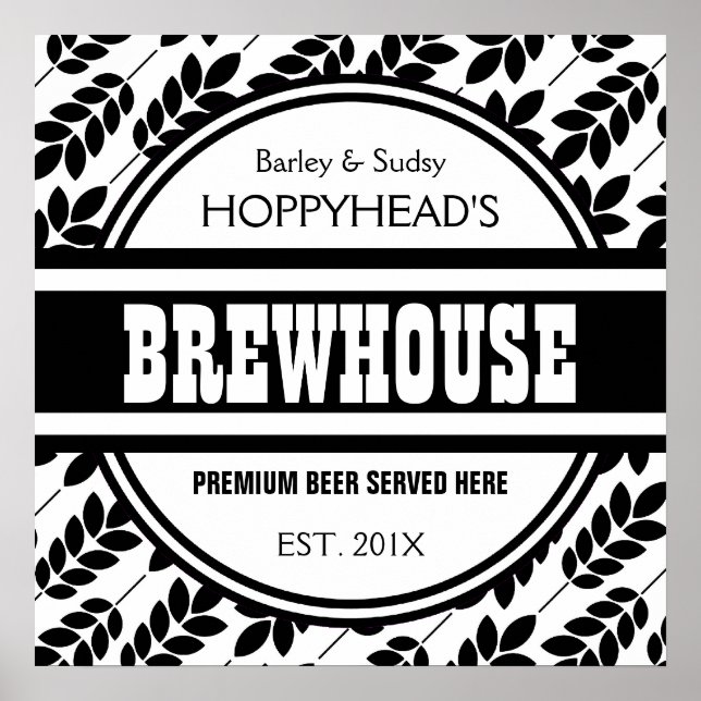 Funny Custom BREWERY Beer Maker's Sign (Front)