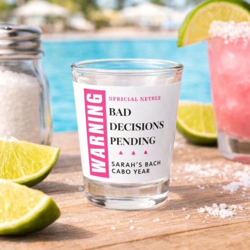 Funny Custom Bride Squad Party Favor Personalized  Shot Glass