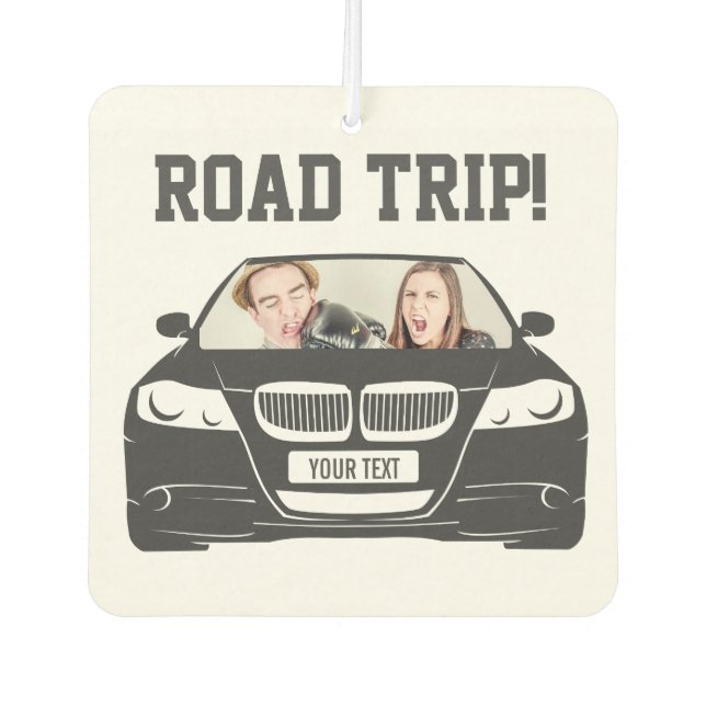 Funny Custom Car Photo Road Trip Air Freshener (Front)