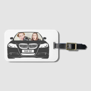 Funny Custom Car Photo Road Trip Luggage Tag