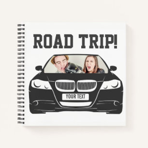 Funny Custom Car Photo Road Trip Notebook