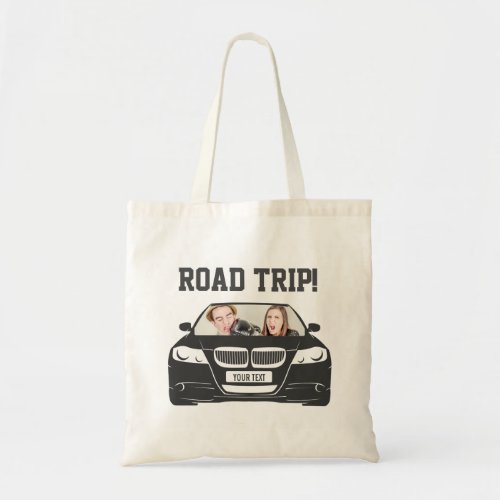 Funny Custom Car Photo Road Trip Tote Bag