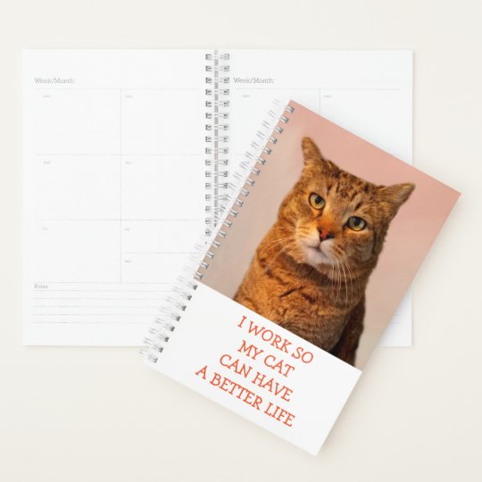 Funny Custom Cat Planner | Zazzle.com