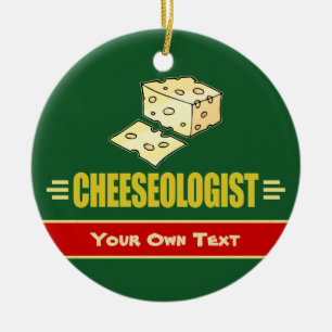 Funny Custom Cheese Christmas Ceramic Ornament