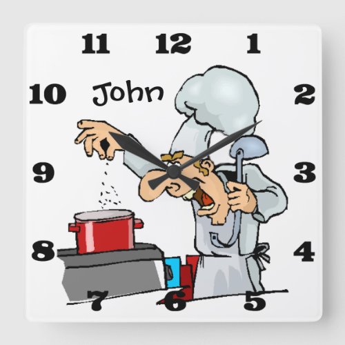 Funny Custom Chef Decorative Kitchen Wall Clock